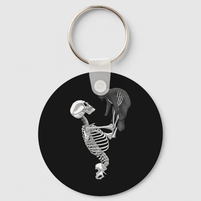 Chaveiro Skeleton Cat Art For Men Women Felume Hall (Frente)