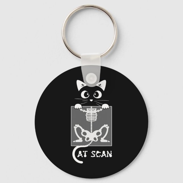 Chaveiro Skeleton Cat Scan Ct Scaning Engraçado X Ray Pun M (Frente)