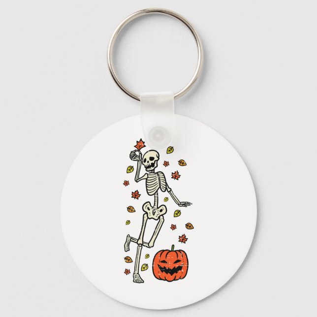 Chaveiro Skeleton Dance Pumpkin Fall Men (Frente)