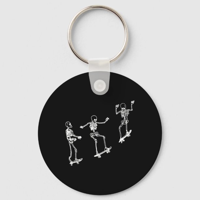 Chaveiro Skeleton Divertido Skateboard Halloween Skateboard (Frente)