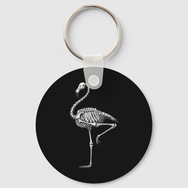 Chaveiro Skeleton Flamingo Halloween (Frente)