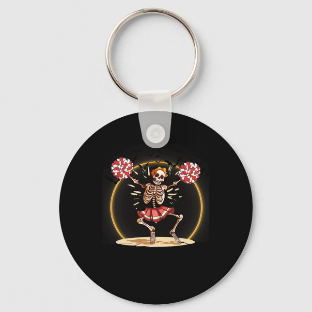 Chaveiro Skeleton Halloween Cheer Skeleton Cheerleader (Frente)