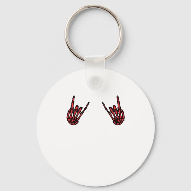 Chaveiro Skeleton Hand Heart Roll & Red Classic (Frente)