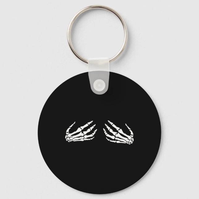 Chaveiro Skeleton Hands Over Breast Amazing Halloween Costu (Frente)
