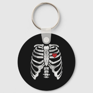 Chaveiro Skeleton Heart Cage Raios X Crianças Adultas Diver