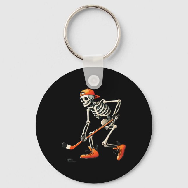 Chaveiro Skeleton Hockey Halloween Costume Sport Men Boys K (Frente)