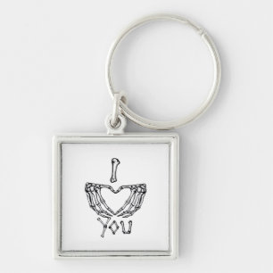 Chaveiro Skeleton Mãos Fazer Coração