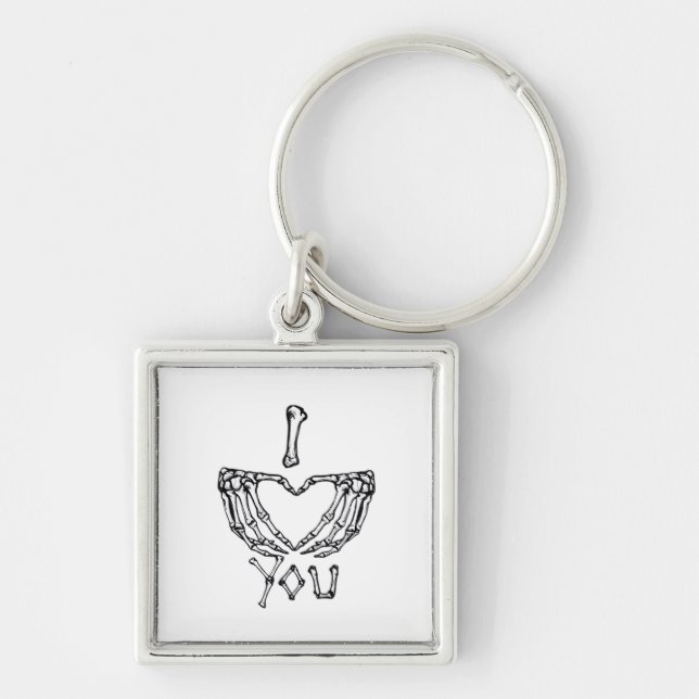 Chaveiro Skeleton Mãos Fazer Coração (Frente)