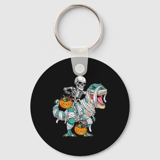 Chaveiro Skeleton Riding Dinossaur T Rex Divorciando Crianç (Frente)
