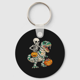 Chaveiro Skeleton Riding Mummy Dinosaur T Rex Kids Men