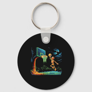 Chaveiro Skeleton Slam Dunk Hoop Bysketbyll Halloween Men B