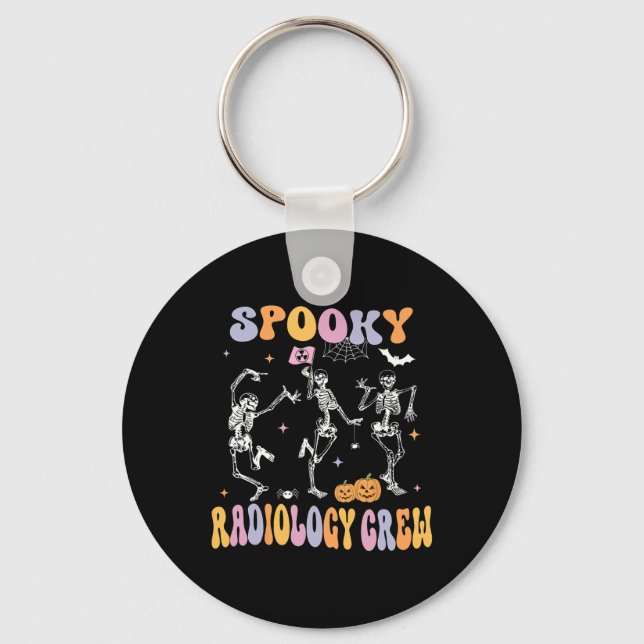 Chaveiro Skeleton Spooky Radiology Crew X-ray Hallowee (Frente)