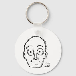 Chaveiro sketchy drawn cartoon face ( Erica Crooks )