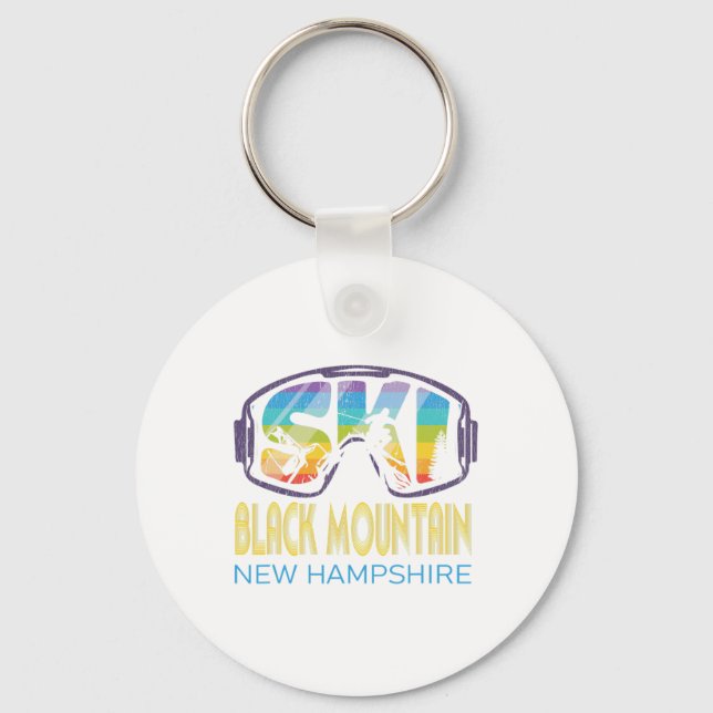 Chaveiro Ski Black Mountain New Hampshire Skiing Vacing (Frente)