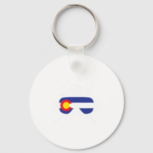 Chaveiro Ski Goggles Colorado Flag Skiing Souvenir
