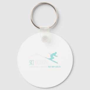 Chaveiro Ski Grandpa Engraçado Bonito Presente de Esqui de