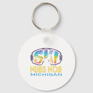 Chaveiro Ski Nubs Nob Michigan Esquiando Férias