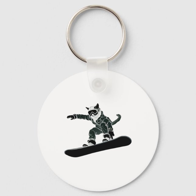Chaveiro Ski Snowboard Goggles Engraçado Esqui Snowboard Ca (Frente)