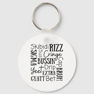 Chaveiro Skibidi Rizz Crianças Engraçadas Rizz Bussin Gen Z