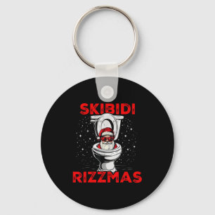 Chaveiro Skibidi Rizzmas Papai Noel Toalete Funil Branco El