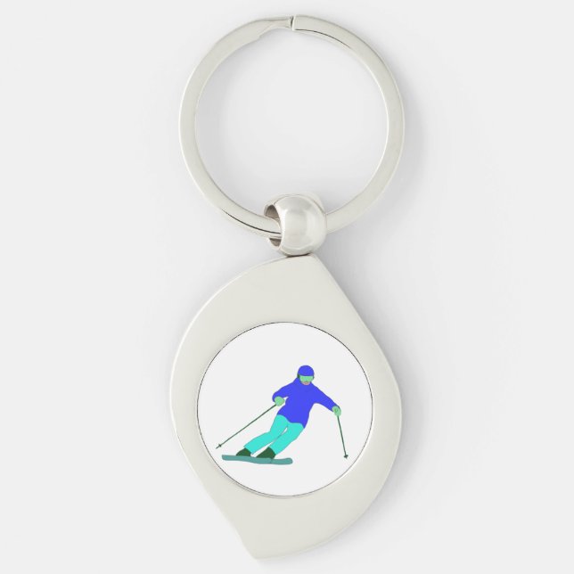 Chaveiro Skier Snow Skiing (Frente)