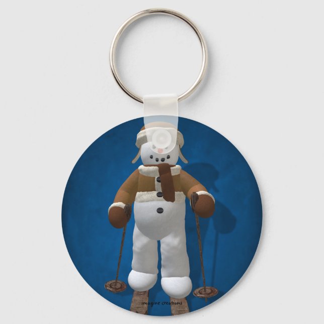 Chaveiro Skiing Vintage Snowman (Frente)