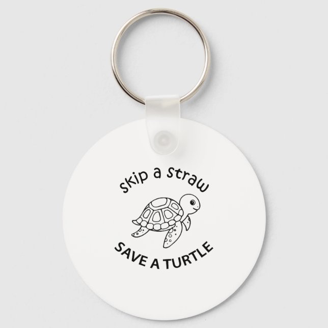 Chaveiro Skip A Straw Save A Turtle Copy Copy Copy (Frente)