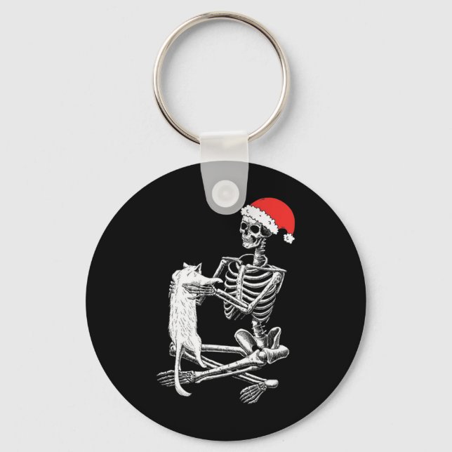 Chaveiro Skull Cat Natal (Frente)