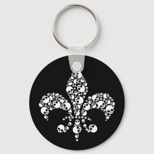 Chaveiro Skull Fleur De Lis