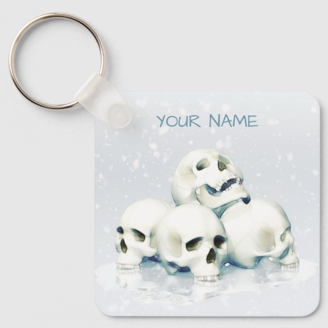Chaveiro Skulls in the snow. Personalized (Frente)