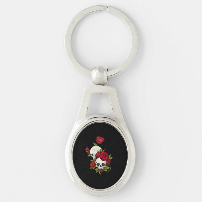 Chaveiro Skulls Rosa Día de Muertos (Frente)
