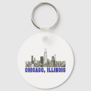 Chaveiro Skyline de Chicago, Illinois