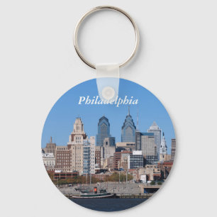 Chaveiro Skyline de Philadelphfia, close up