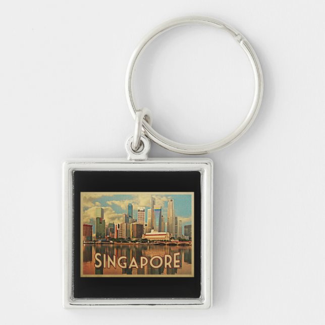 Chaveiro Skyline de Singapura (Frente)