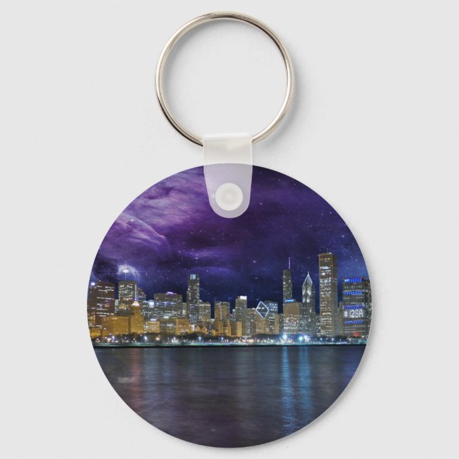 Chaveiro Skyline do Spacey Chicago (Frente)