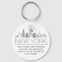 Skyline Estilizado em Nova York | Slogan Personali