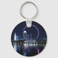 Skyline noturno de Singapura