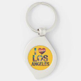 Chaveiro Skyline Sunset e Tipografia de Hollywood em Los An