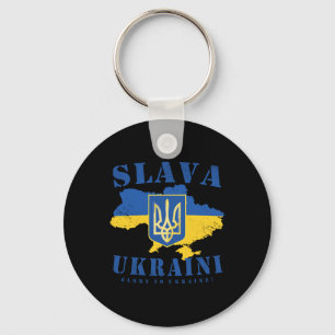 Chaveiro Slava Ukraini Bandeira Ucraniana Tryzub Glória à U
