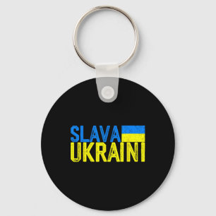 Chaveiro Slava Ukraini Cores da Bandeira da Ucrânia Desgast