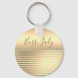 Chaveiro Sleek Dourado Boss Lady