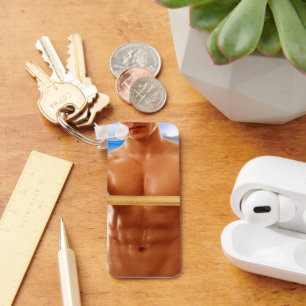 Chaveiro SlipperyJoe muscular homem abdominal quarto de ves