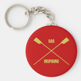 Chaveiro Slogan de inspiração do remo e remos cruzados