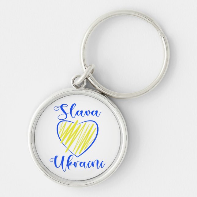Chaveiro Slogan Slava Ucraniano Glória à Ucrânia (Frente)