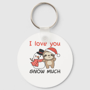 Chaveiro Sloth, Eu Te Amo Neve Muito Snowman Pun