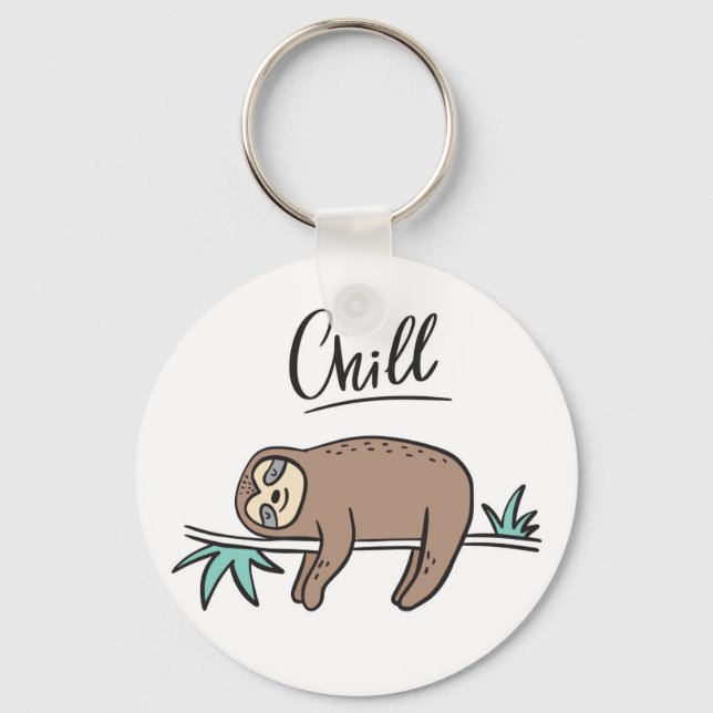 Chaveiro Sloth Says Chill (Frente)