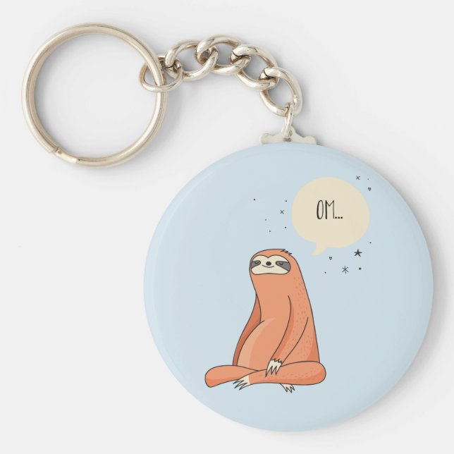 Chaveiro Sloth Yoga Funny Sloth Lover (Frente)