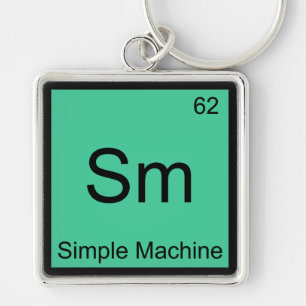 Chaveiro Sm - Camiseta Símbolo de Elemento Químico Máquina 
