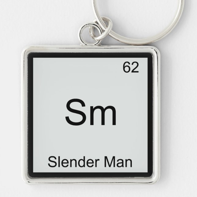 Chaveiro Sm - Símbolo do Elemento Químico Homem Magro Engra (Frente)