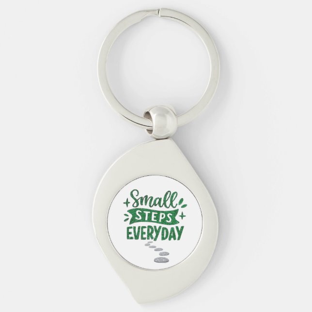 Chaveiro Small Steps Everyday Motivational Keychain (Frente)